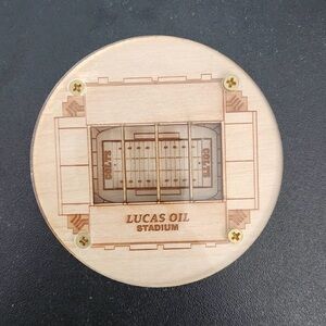 Lucas Oil Stadium Wooden Coaster, Indianapolis Colts